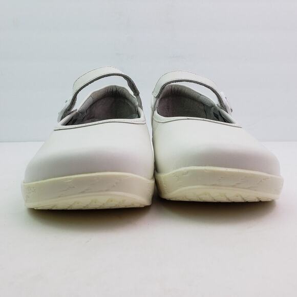 Klogs Ace Womens Size 8.5 White Leather Comfort Mary Jane Clog Shoes - Picture 6 of 13